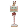 Kerstdecoratie Beeld Brievenbus 11x10x36 cm Roze Kunststof