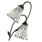 Tiffany Tafellamp 61 cm Bruin met polyresin tiffany bureaulamp