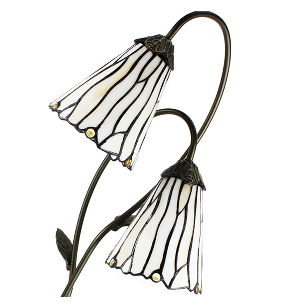 Tiffany Tafellamp 61 cm Bruin met polyresin tiffany bureaulamp