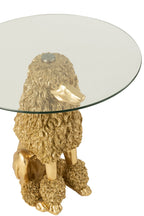 J-Line bijzettafel Poedel Rond - polyresin - goud