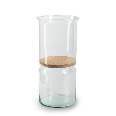 Eco vaas met kurk 'duet' h35 d15 cm