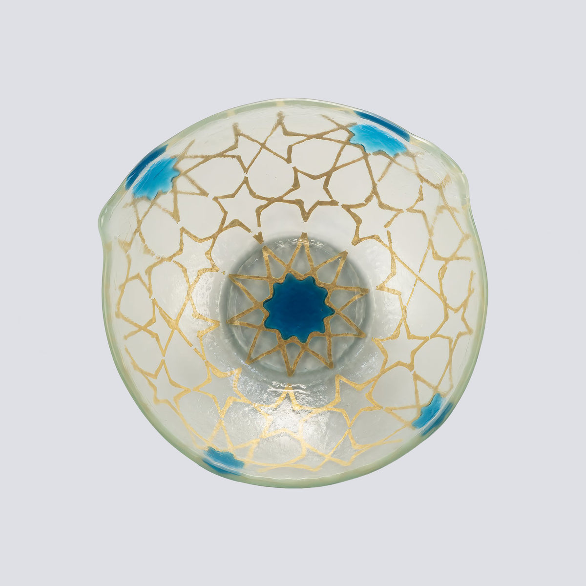 Gold Bowl Soup 16x6 Gold & Blue