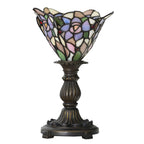 Tiffany Tafellamp Ø 20x30 cm Roze Paars Glas Tiffany Bureaulamp