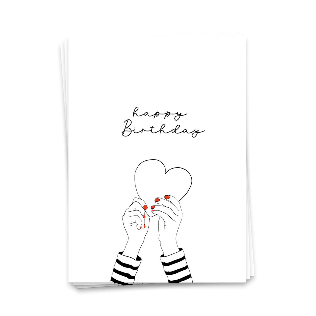 Happy Birthday Herz - ansichtkaart 10 set