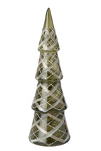 J-Line Boom met ruitmotief - glas - donkergroen/goud - large