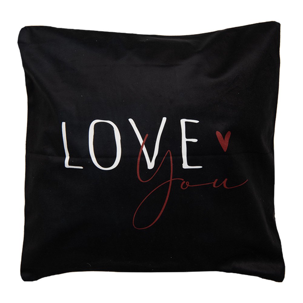 Kussenhoes 45x45 cm Zwart Wit Polyester