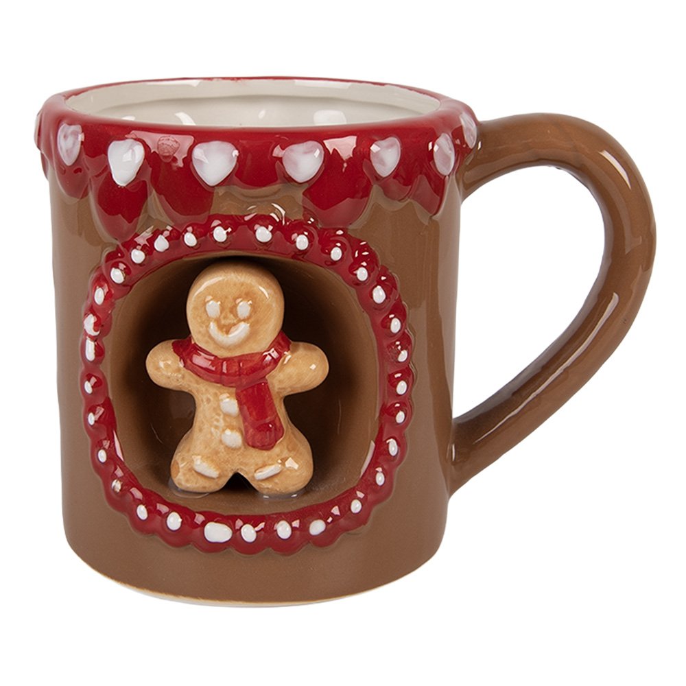 Mok 375 ml Bruin Keramiek Gingerbread man
