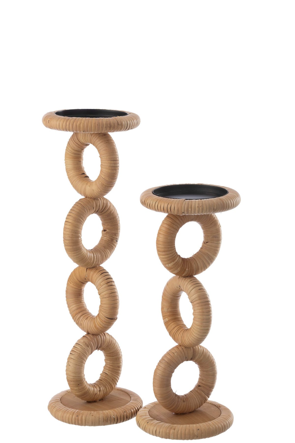 J-Line kaarshouder Ring - hout - naturel - L