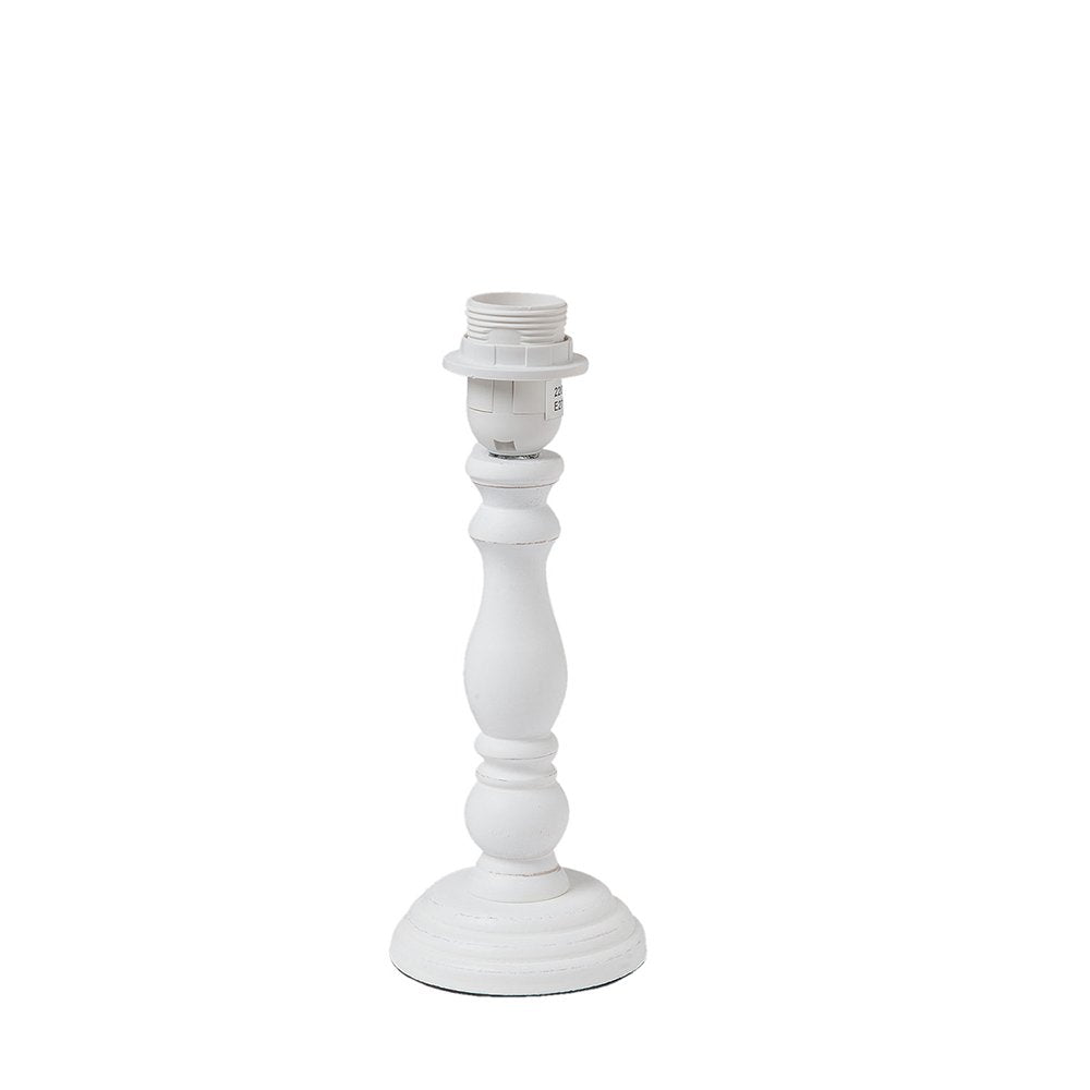 Lampenvoet Ø 10x26 cm Wit Hout Lampvoet