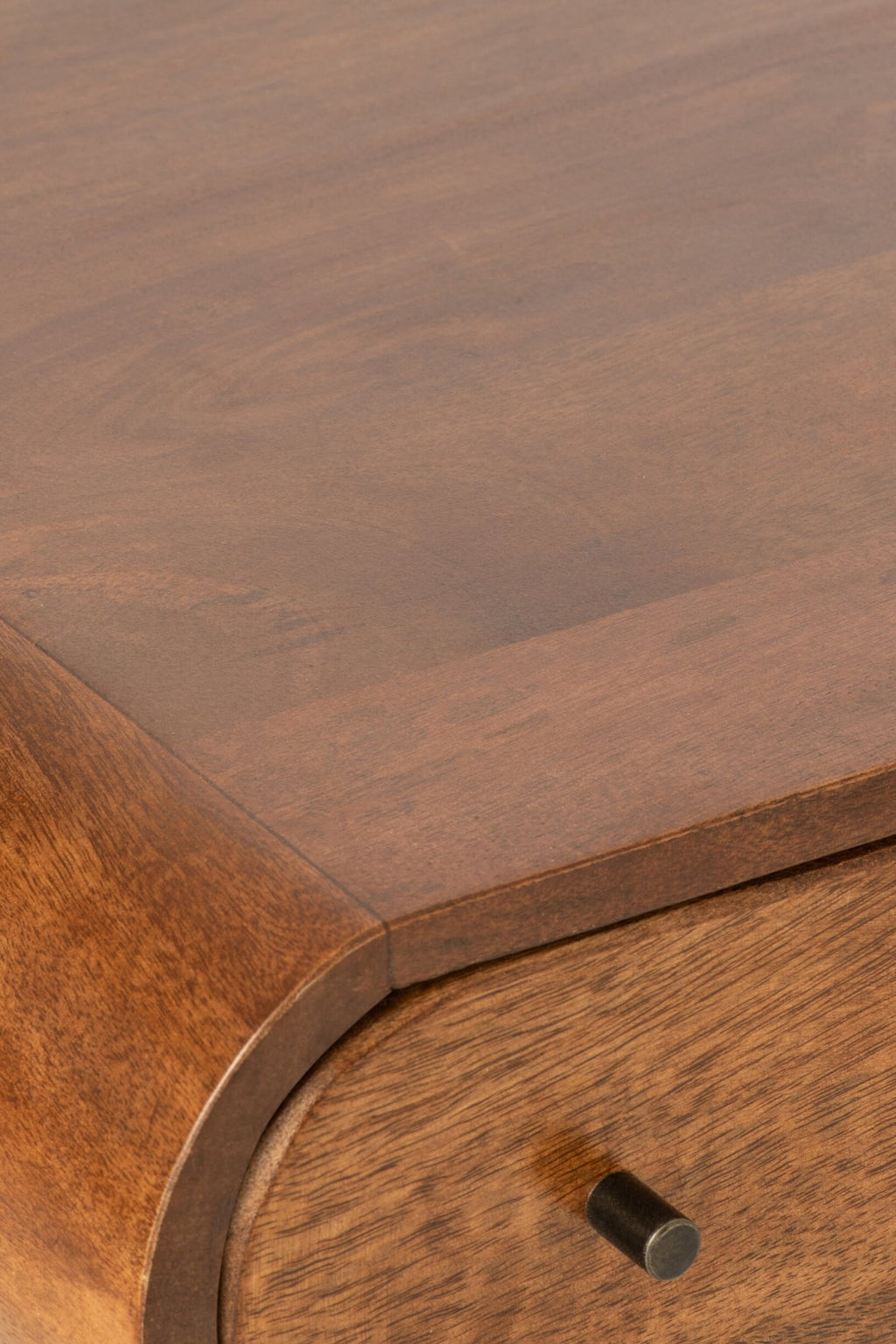 J-Line Consoletafel met meerdere laden - mangohout - naturel/zwart