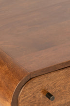 J-Line Consoletafel met meerdere laden - mangohout - naturel/zwart