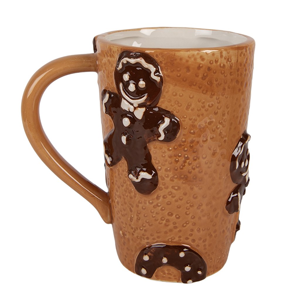 Mok 575 ml Bruin Keramiek Gingerbread man