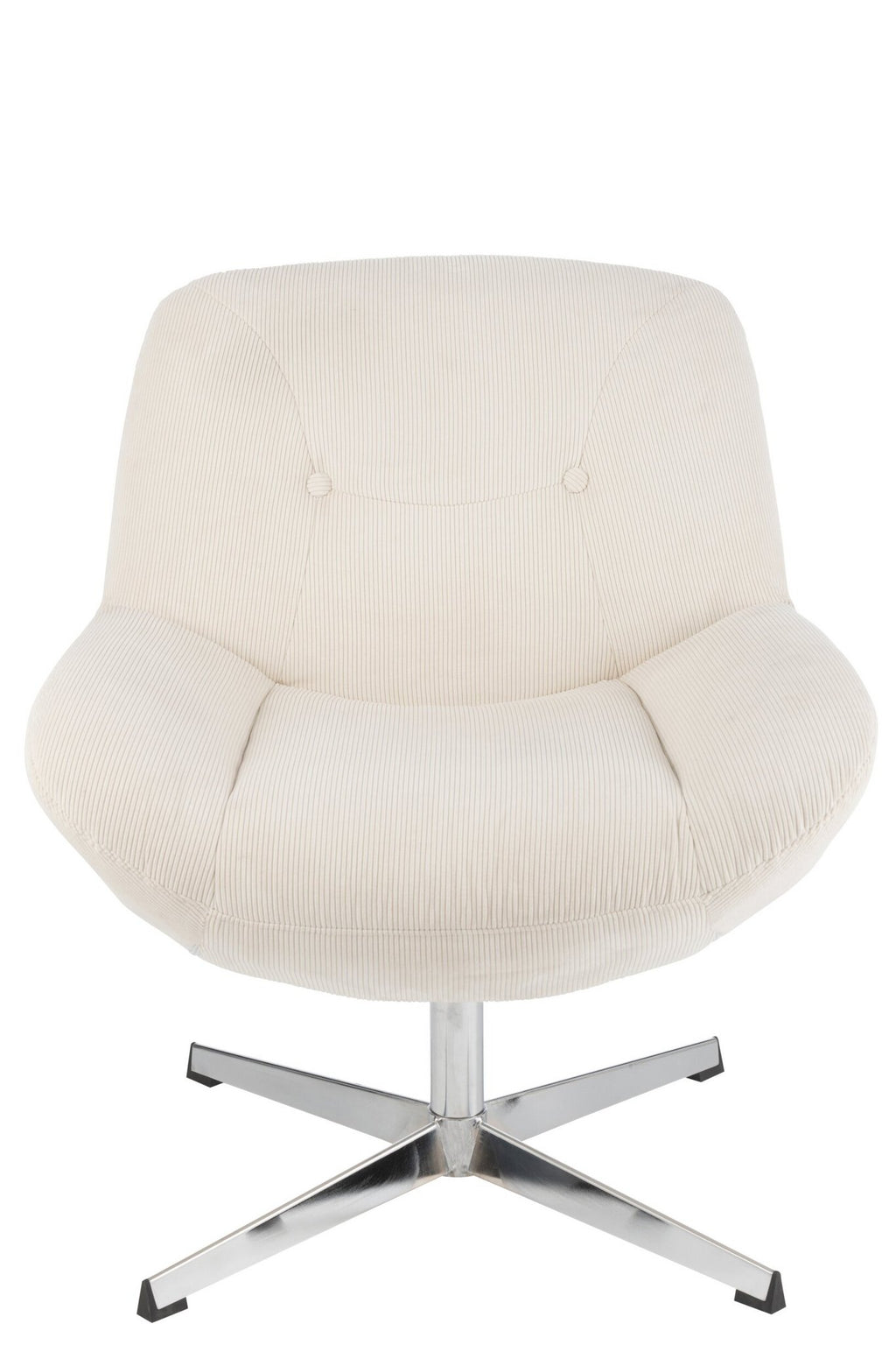 J-Line loungestoel Chill - metaal/multiplex - creme/zilver