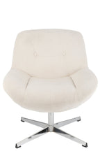 J-Line loungestoel Chill - metaal/multiplex - creme/zilver