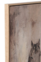 J-Line Schilderij paard - doek - beige