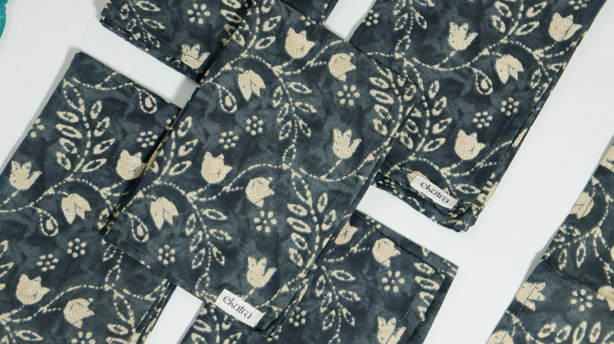 Katoenen servetten - Set van 6, diverse prints