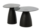 J-Line Salontafels - glas - zwart - set van 2