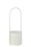 J-Line bloempot - ijzer - wit - L