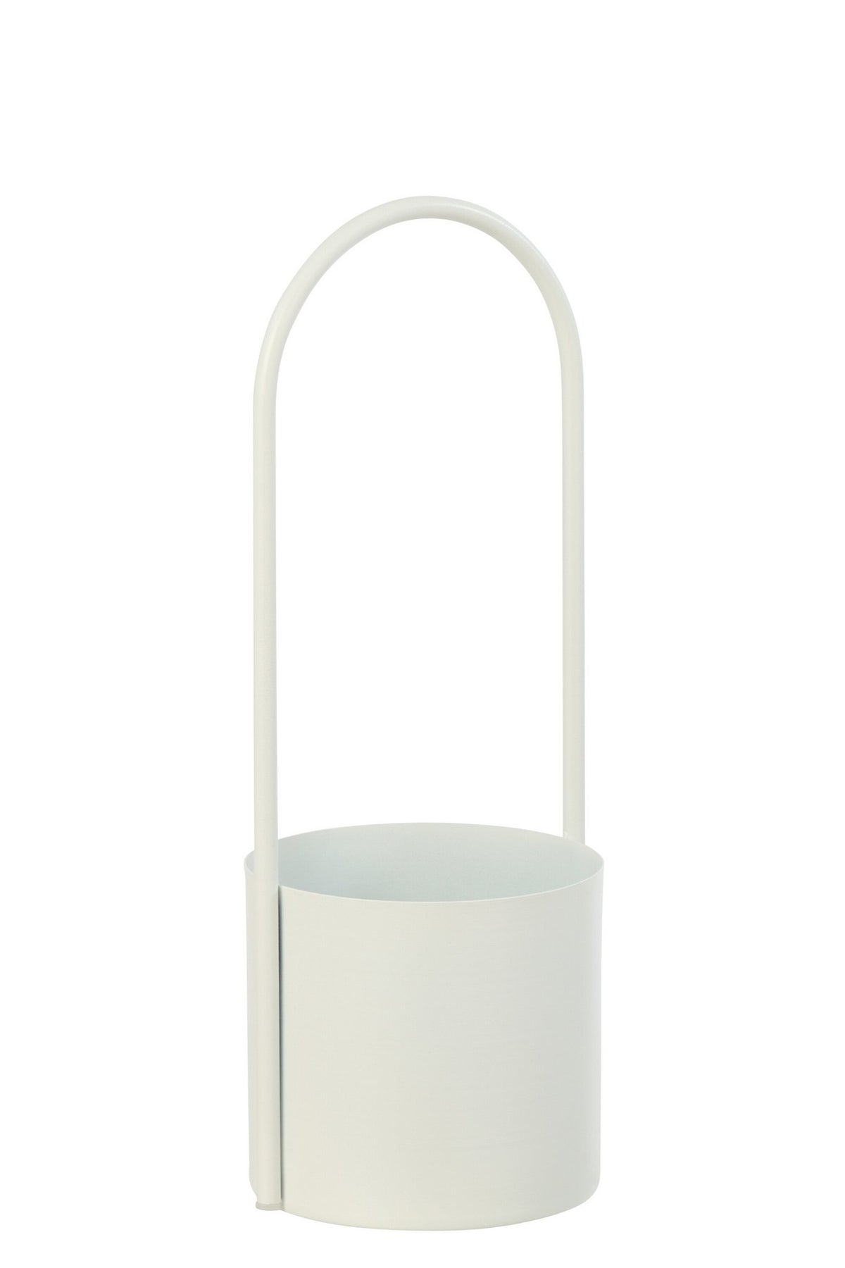 J-Line bloempot - ijzer - wit - L
