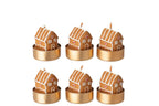 J-Line Huiskaarsen - paraffine - camel - doos van 6