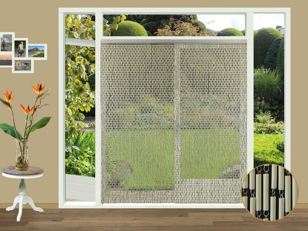 Vliegengordijn Verspringend crème 100x232 cm
