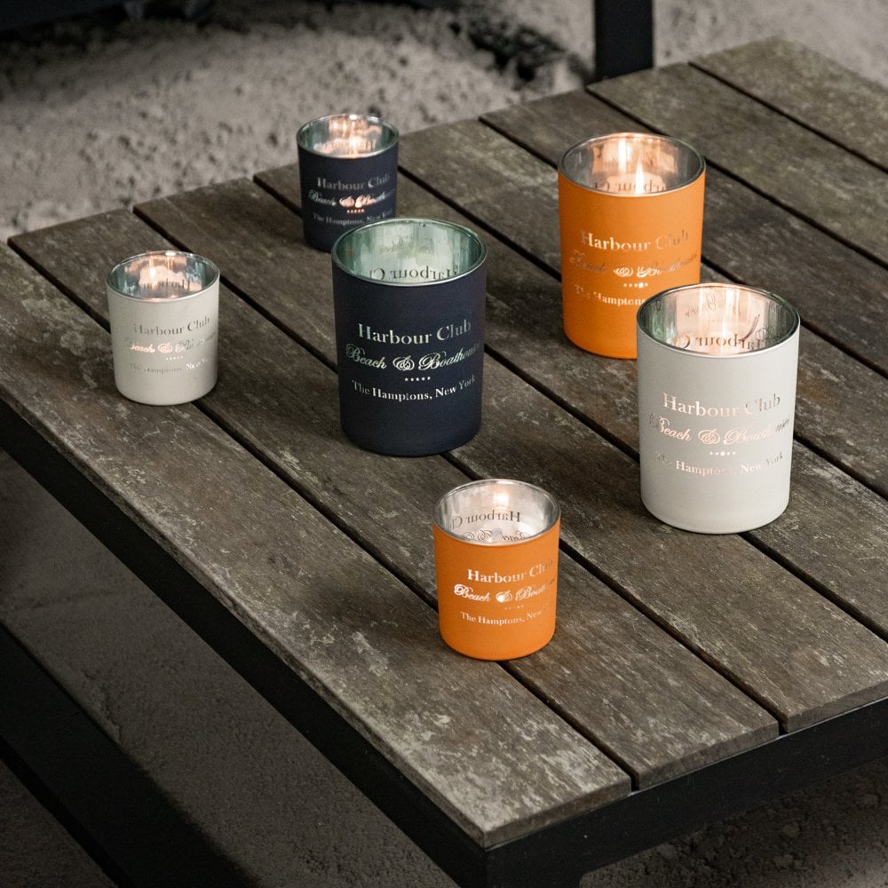 Theelichthouder harbour club oranje medium 12cm