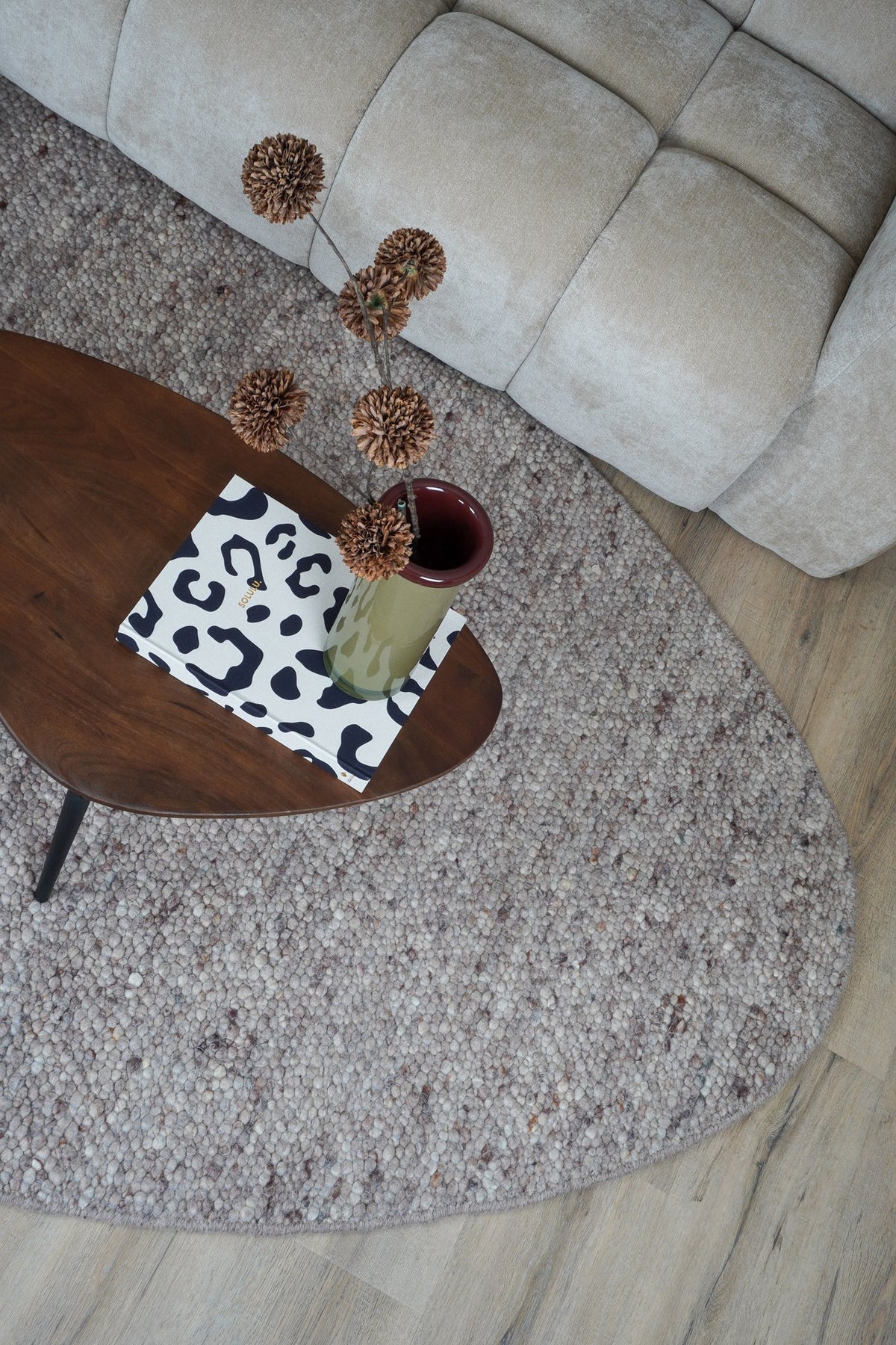 Vloerkleed Stone Bruin 428 - Kiezelvormig 200 x 280 cm