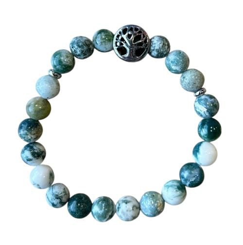 Dames armband Boomagaat 8 mm met Tree of Life kraal