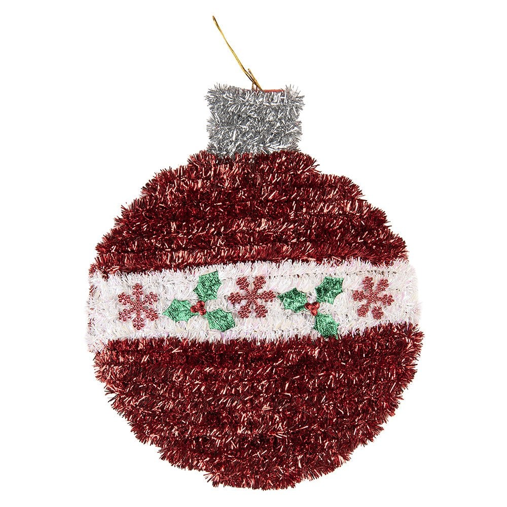 Kerstdecoratie 22x2x26 cm Rood Kunststof
