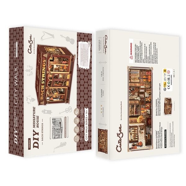 Cutebee, 3D DIY Huisje, Bach String, CWGB404, 21x13x17cm