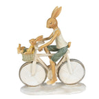 Beeld Konijn 18x7x22 cm Wit Beige Polyresin