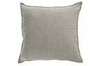 J-Line kussen Stonewashed - linnen - groen