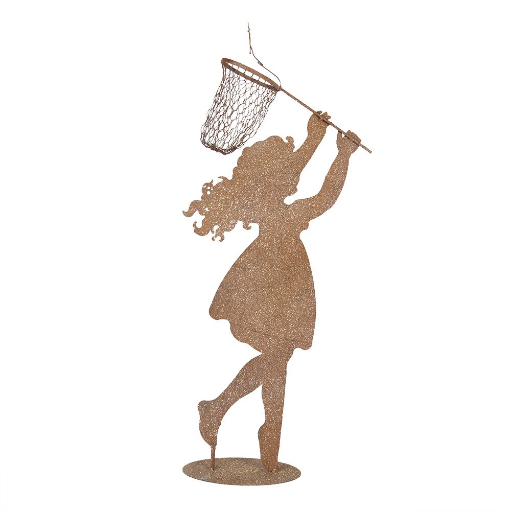 Decoratie Beeld Kind 39x13x87 cm Bruin Metaal