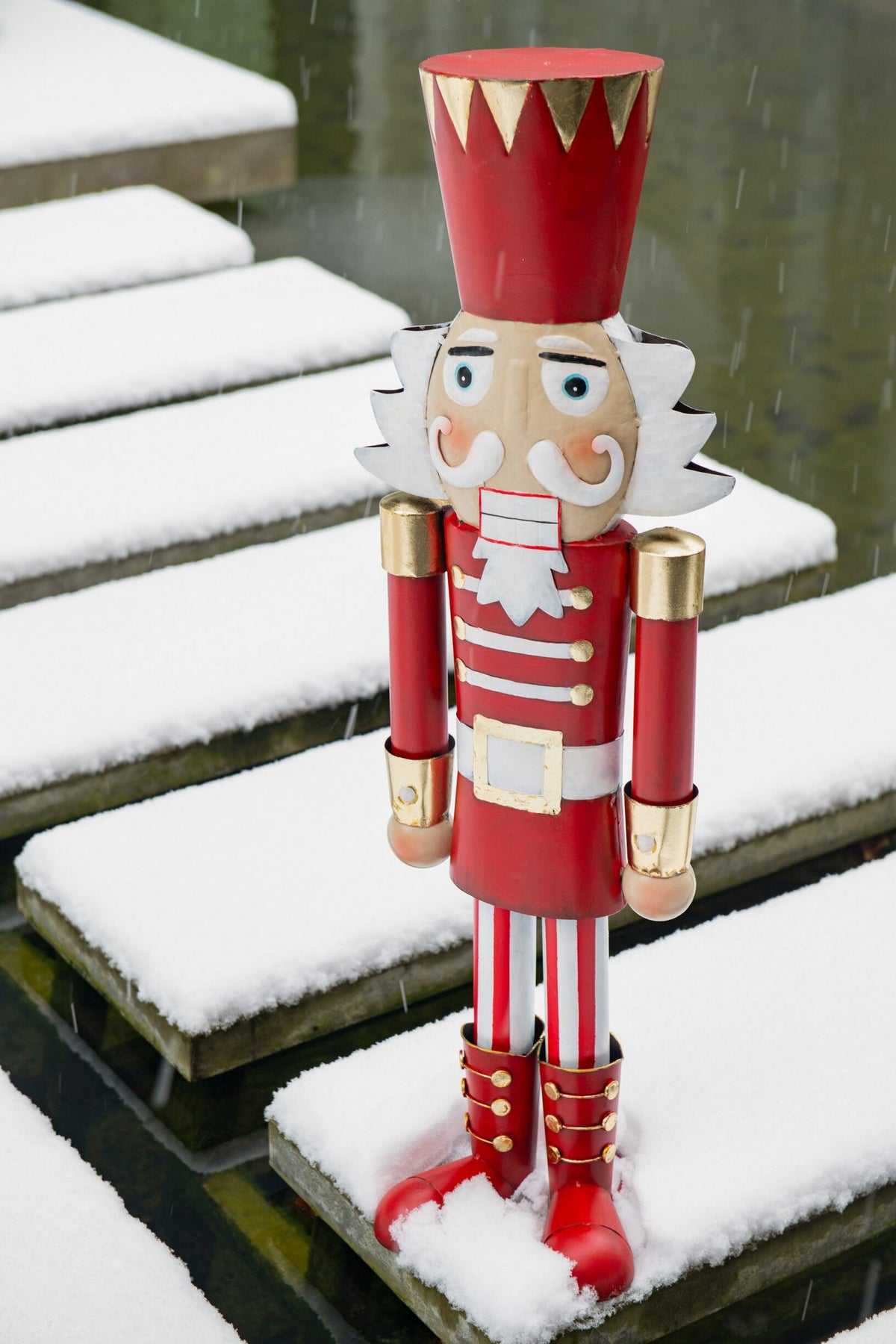 J-Line figuur Notenkraker - ijzer - rood/goud - large