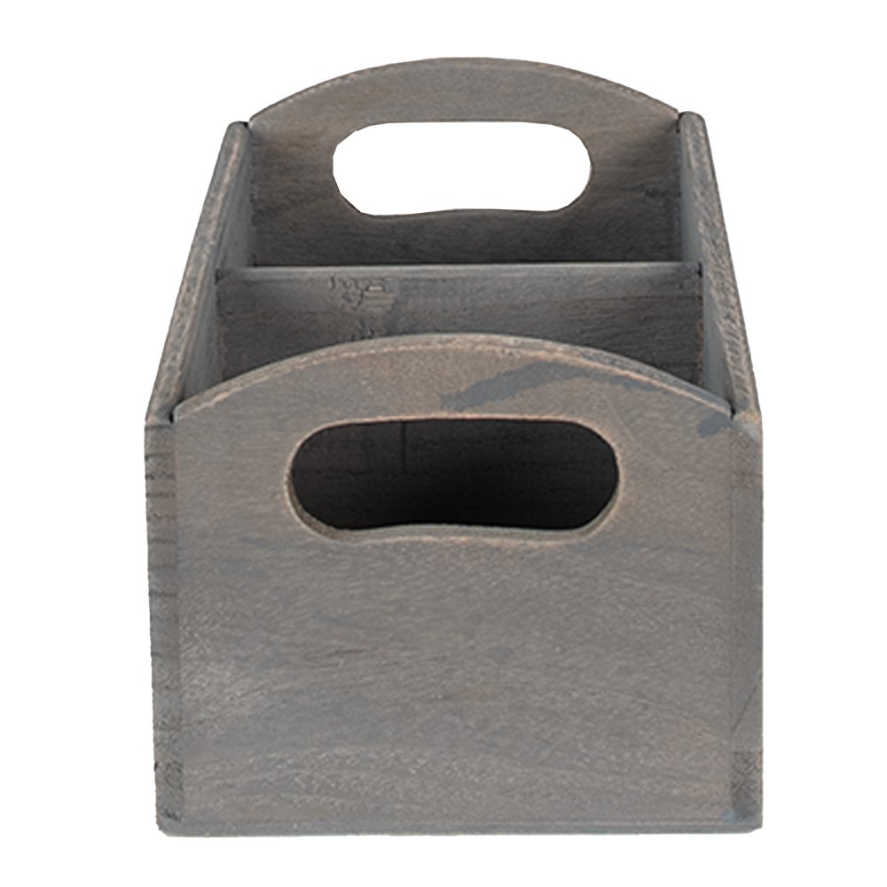 Brievenhouder 30x15x13 cm Grijs Hout Postbakje