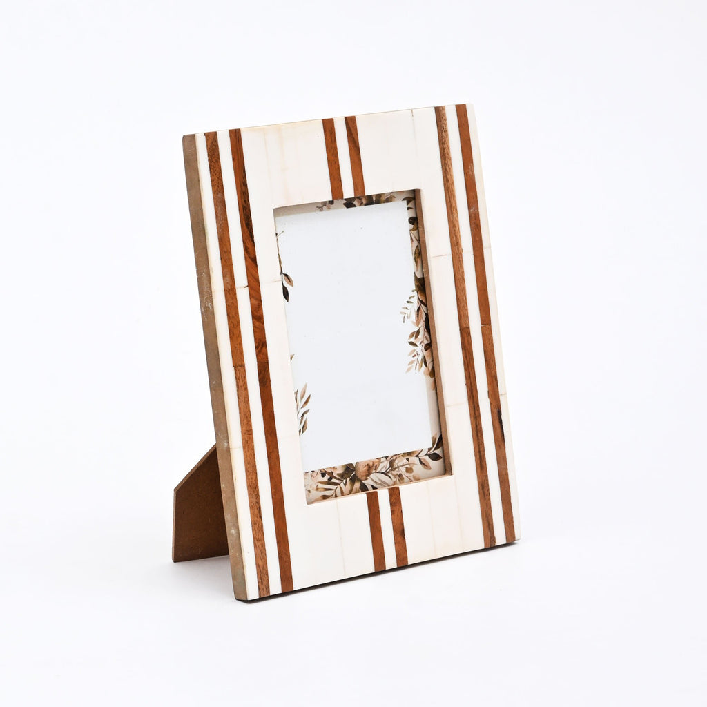 Moderne gestreepte fotolijst van hars - Elegant meerkleurig decor