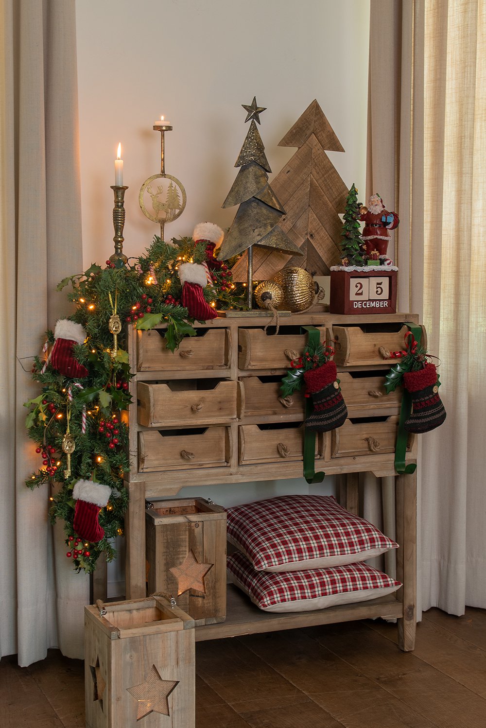 Kerstbal Ø 7 cm Goudkleeurig Glas Kerstdecoratie