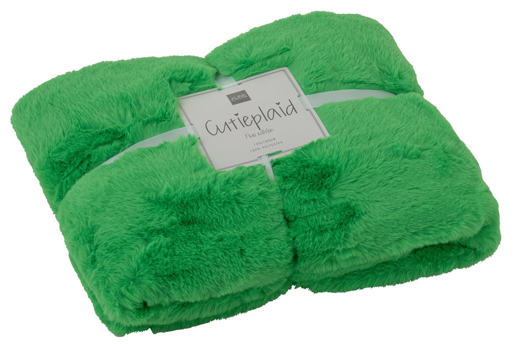 J-Line deken Cutie - polyester - groen