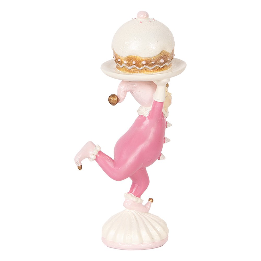Decoratie Beeld Elf 12x8x21 cm Roze Kunststof