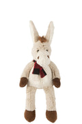 J-Line Ezel+Sjaal Pluche Polyester Beige/Bruin Medium