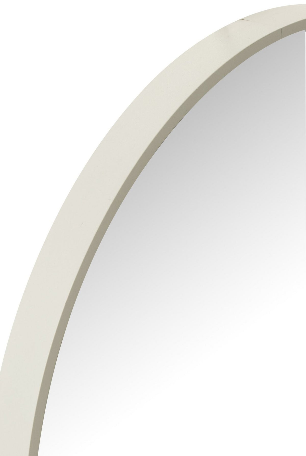 J-Line spiegel Rond - glas/metaal - wit - small - Ø 40 cm
