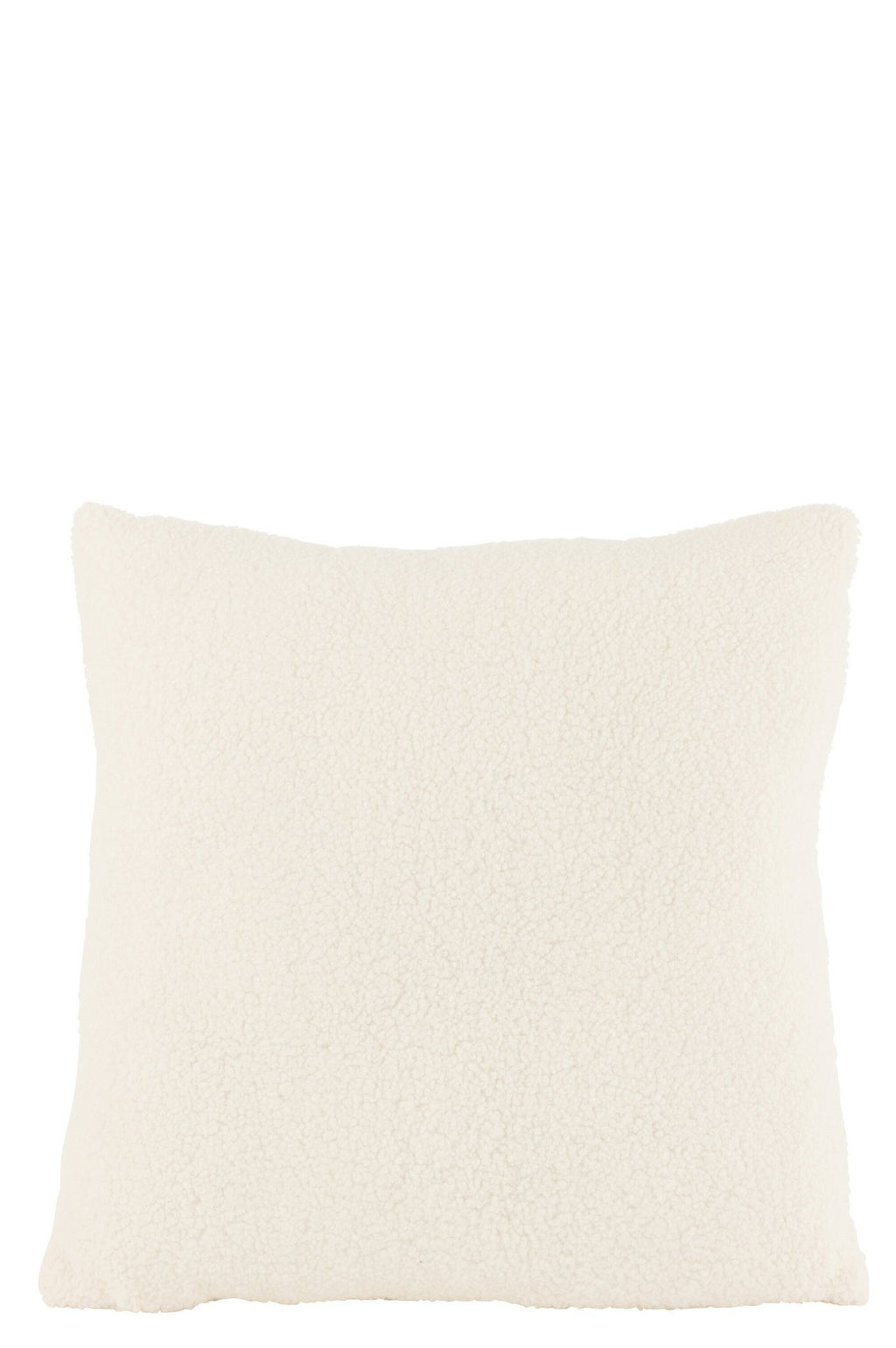 J-Line kussen Teddy - polyester - wit