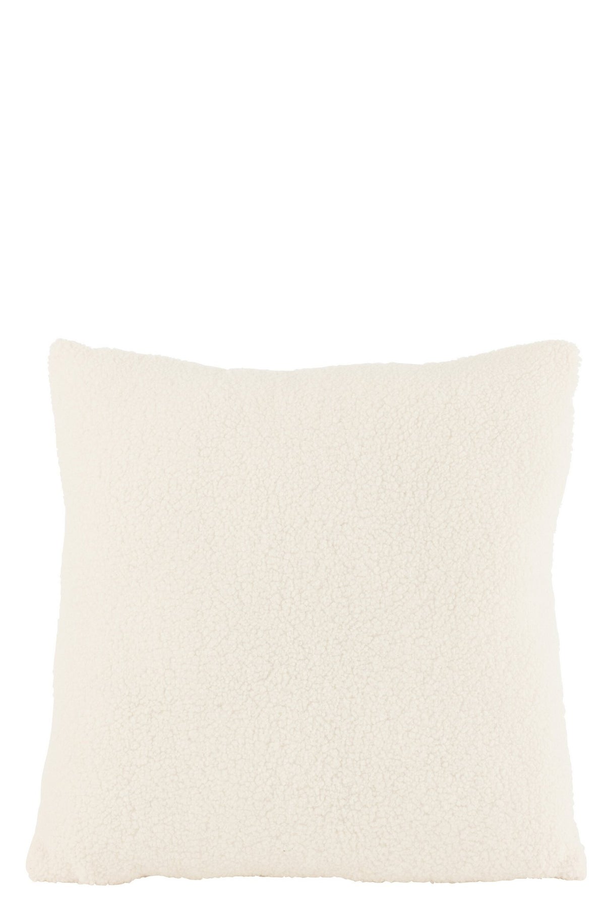 J-Line kussen Teddy - polyester - wit