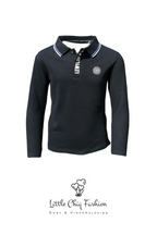 LewyLou NO4 Polo zwart met blauw