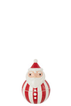 J-Line voorraadpot Sinterklaas Dolomiet - keramiek - rood/wit - S