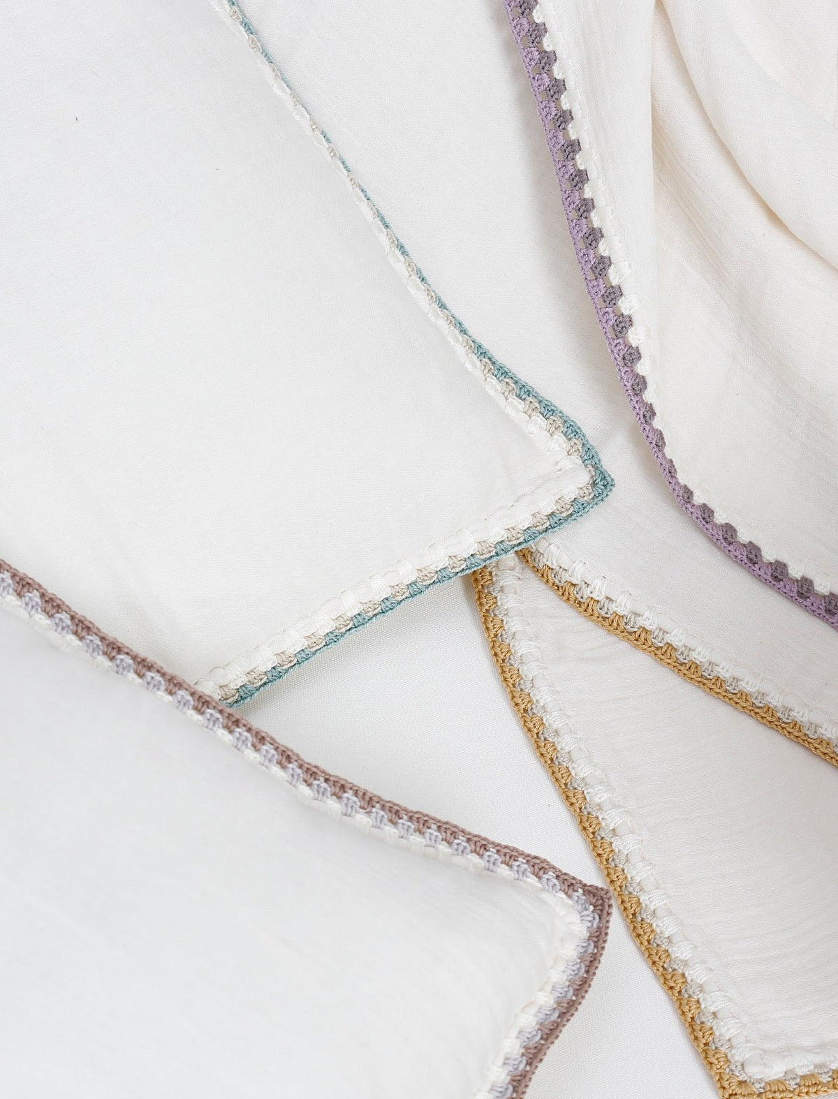 Crochet Gots certificaat mousseline kussenhoes 40x40 cm