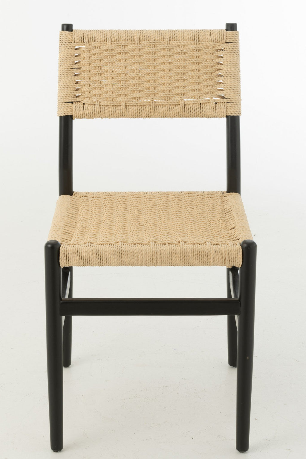 J-Line Chair Lap Beukenhout/Touw Zwart