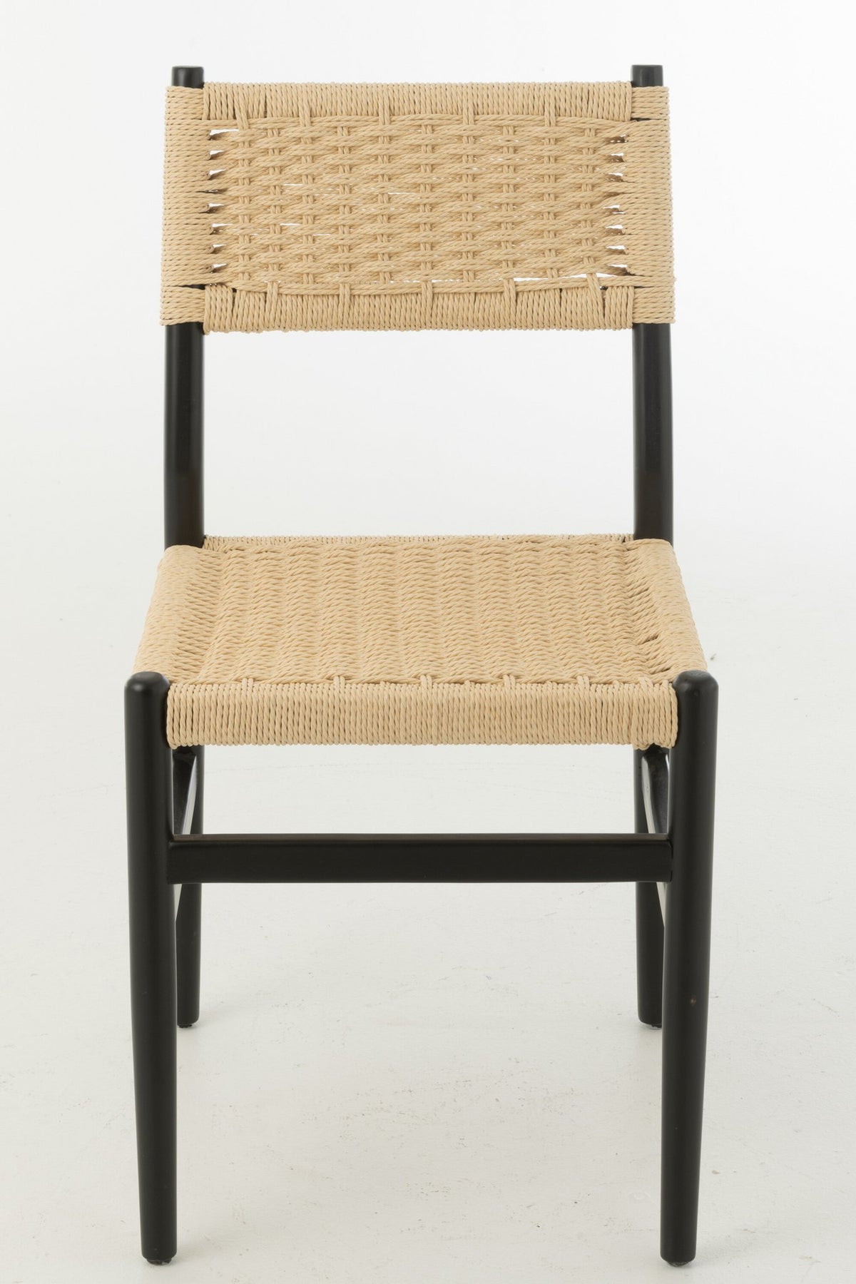 J-Line Chair Lap Beukenhout/Touw Zwart