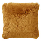 Dutch Decor Fluffy - Sierkussen 60x60 cm - Superzacht - Effen kleur - Chai Tea - Geel