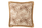 J-Line kussen Blad - polyester - beige
